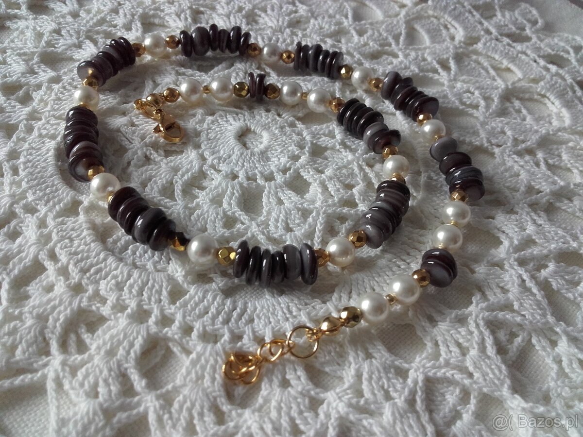 Naszyjnik masa perłowa perły - 6