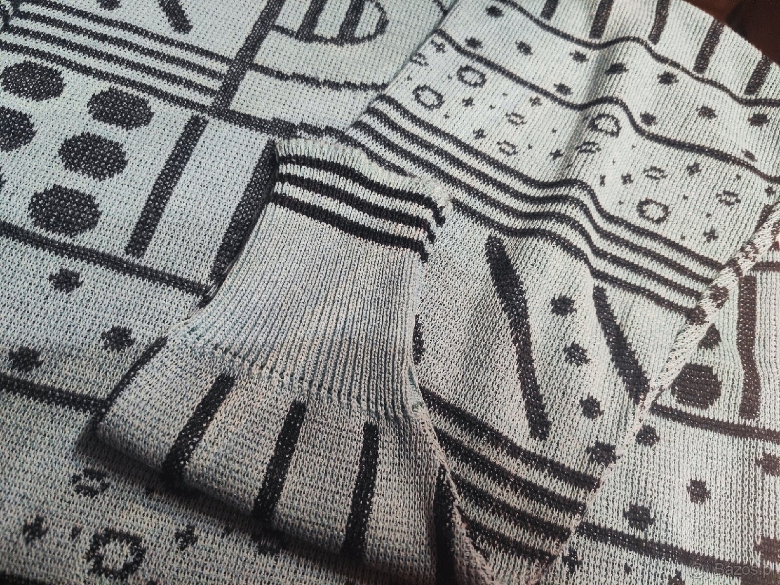 Sweterek miętowy we wzory rozm. L/40 MONDI - 6