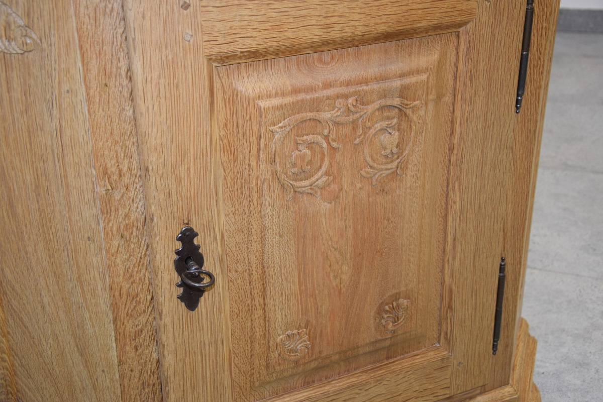 witryna narożna z drewna dębowego - jak nowa - 6