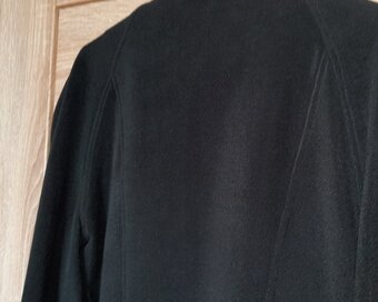 Marynarka, żakiet, czarny, jednostronna biała klapa - super - 6