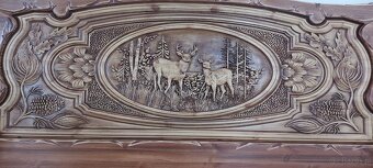 Drewniane lôžko z motiwem mysliwskim 180×200cm - 6
