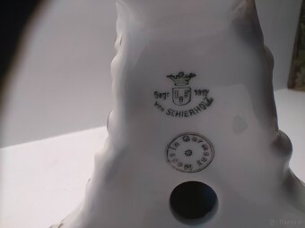Stara niemiecka porcelana Świecznik sygnowany Gottfried Schi - 6