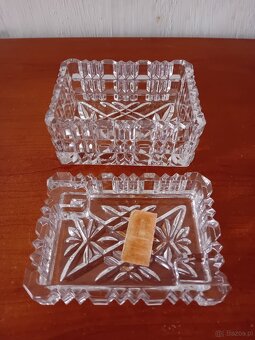 Krysztalowa papierosnica popielniczka - 6