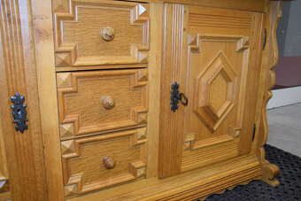 komoda z drewna dębowego - jak nowa - 6