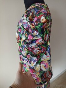 Satynowa sukienka koktajlowa kwiaty r. M 38 - 6