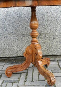 Meble salonowe ok. 1880-90, lite brązowe drewno, - 6