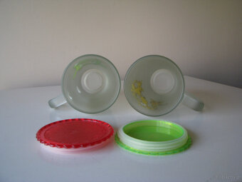 Zakochane szklanki, kubki ze szronionego szkła z pokrywką - 6