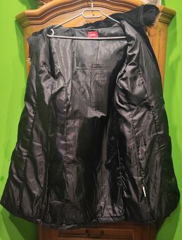 Czarna ciepła kurtka zimowa z kapturem/kołnierz - 6