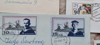 107 sztuk kopert obiegowych ze znaczkami Niemcy / NRD / DDR - 6