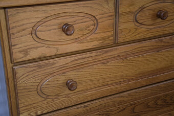 komoda dębowa z szufladami - jak nowa - 6