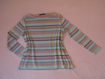 Lekka bluzka z długim rękawem, rozm. L w popielato-miętowe p - 6