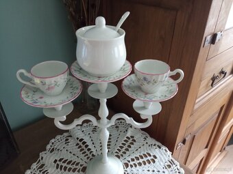 Świecznik z porcelaną - 6