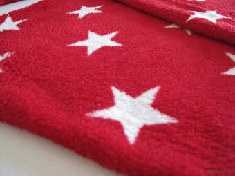 Dekoracyjne pluszowe poszewki 45x45 gwiazdki 6 szt + kocyki - 6