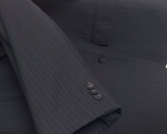 Marynarka, wełna, granat/czerń, na 182 cm - jak nowa - 6