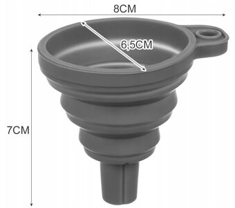 Silikonowy lejek. Składany, harmonijka. - 6