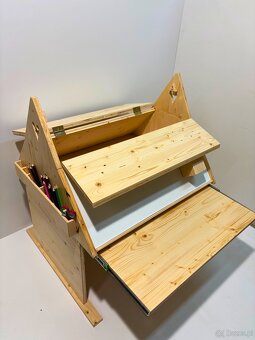 Zestaw mebli dziecięcych biurko/domek/skrzynia 4w1 z 2 tabor - 6