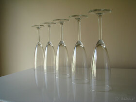 Krystaliczne lampki - kieliszki na wino, szampanówki 5 szt - 6