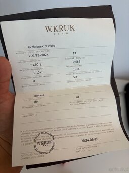 Złoty pierścionek z brylantem ZCG/PB+982K - 6