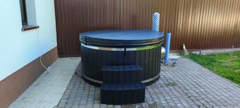 Balia ogrodowa z piecem na drewno, jacuzzi ogrodowe - 6