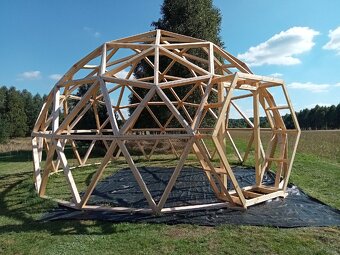 Kopuła geodezyjna 35m2. Glamping - zadaszenia basenu. - 6