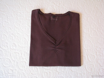 Brązowa koszulka, bluzka z krótkim rękawem T-shirt, rozm. 42 - 6