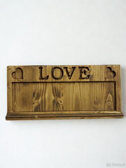 Prezent Walentynkowy dla Niej i Niego – Drewniana Ramka Hand - 6