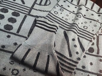 Sweterek miętowy we wzory rozm. L/40 MONDI - 6