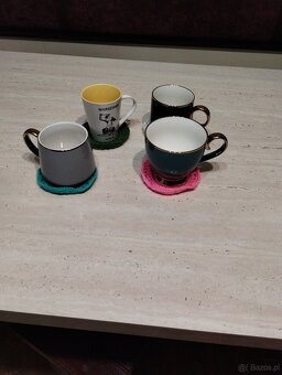 Szydełkowe podstawki pod kubek koło - 6