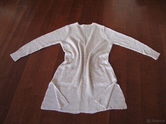 Kardigan, blezer, tunika, narzutka, długi sweter z kieszenia - 6