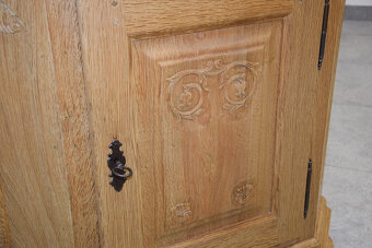 witryna narożna z drewna dębowego - jak nowa - 6