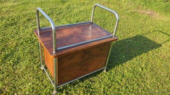 Chromový funkcionalistický servírovací stolek - 6