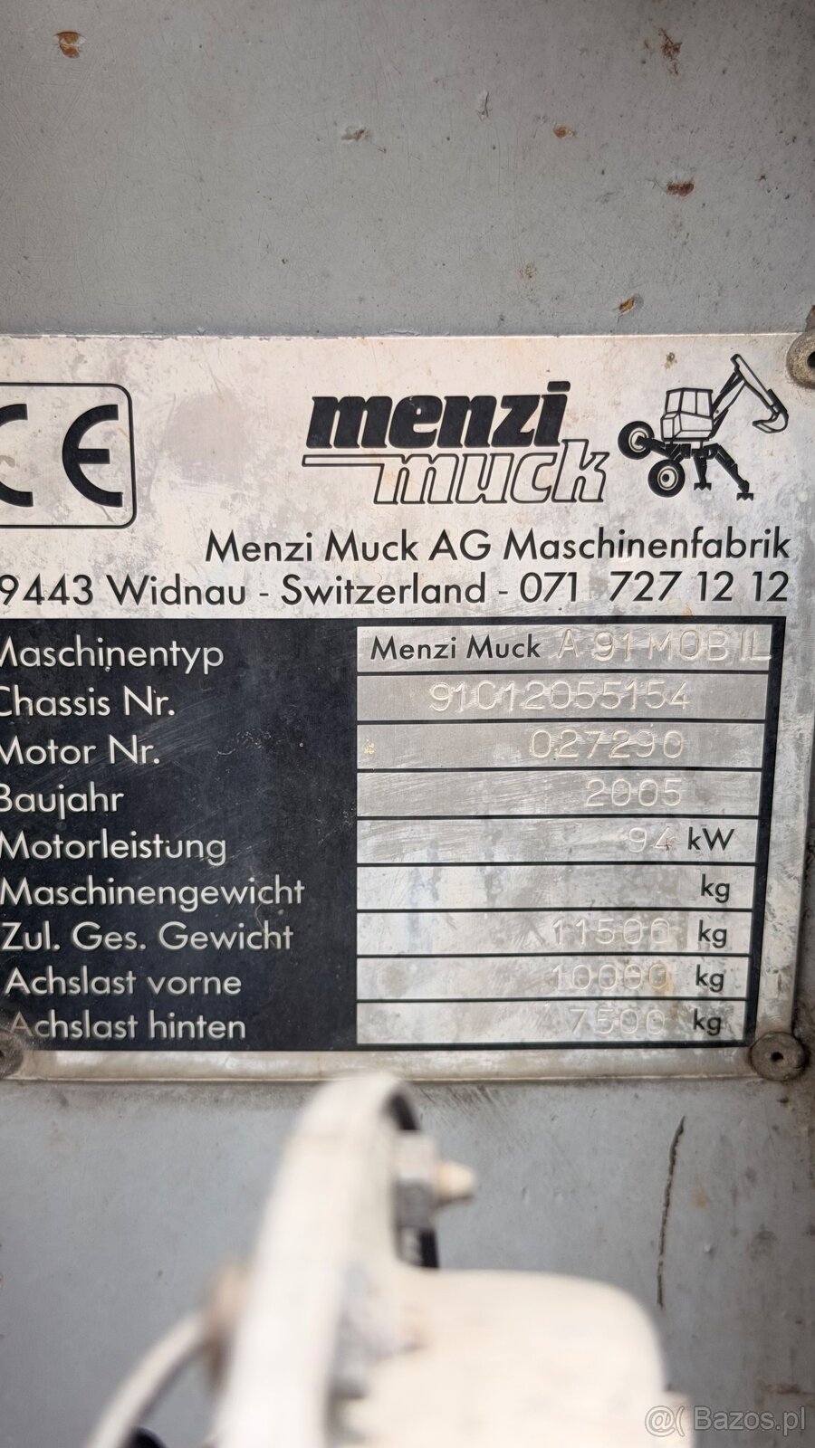 Menzi Muck A91 2005 - 7