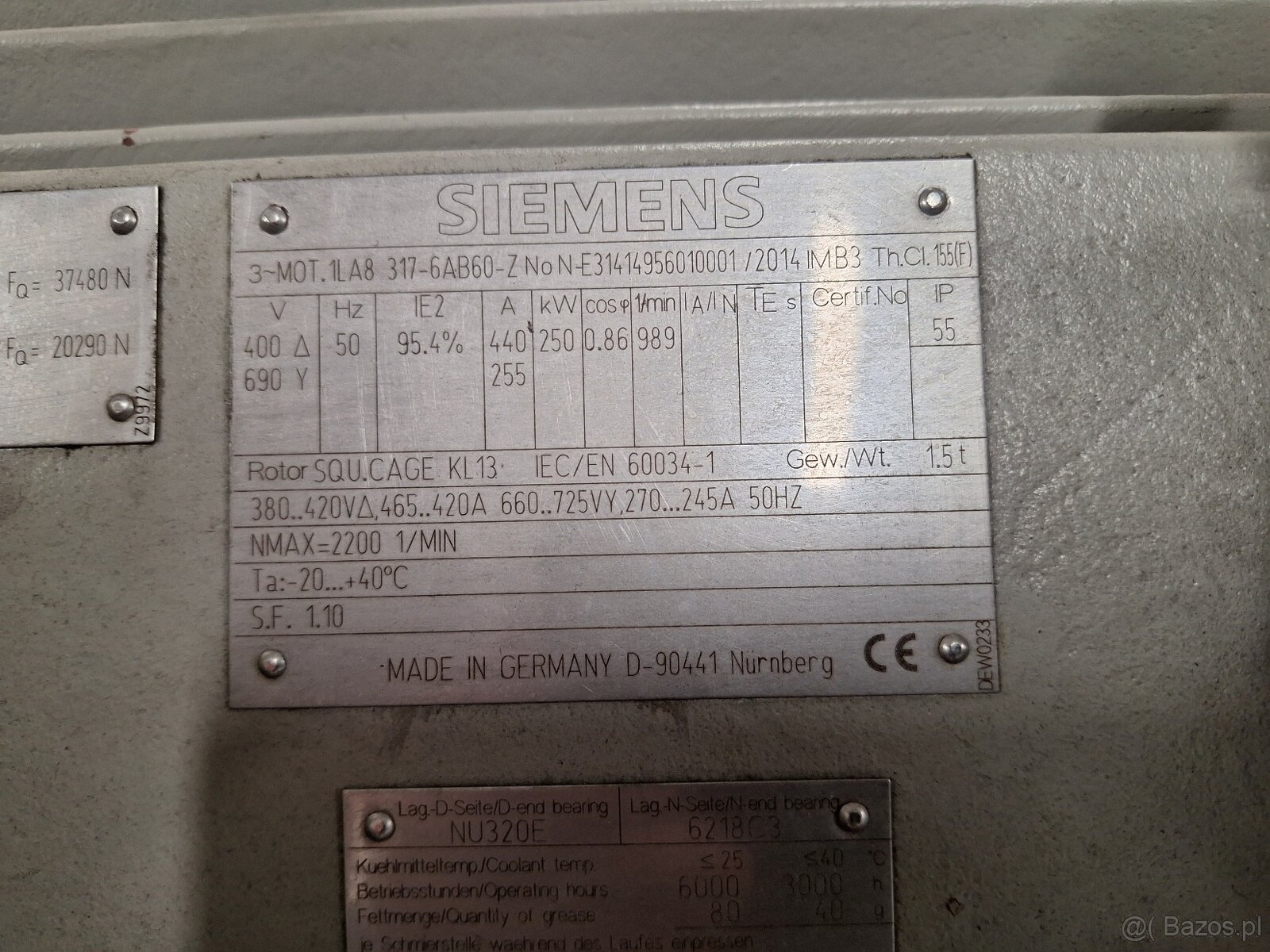 Silnik elektryczny 30kw , B3 , 1480obr. kołnierzowy NOWY - 7