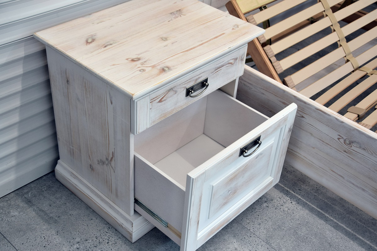 łóżko do sypialni z materacami i szafkami - komplet jak nowy - 7