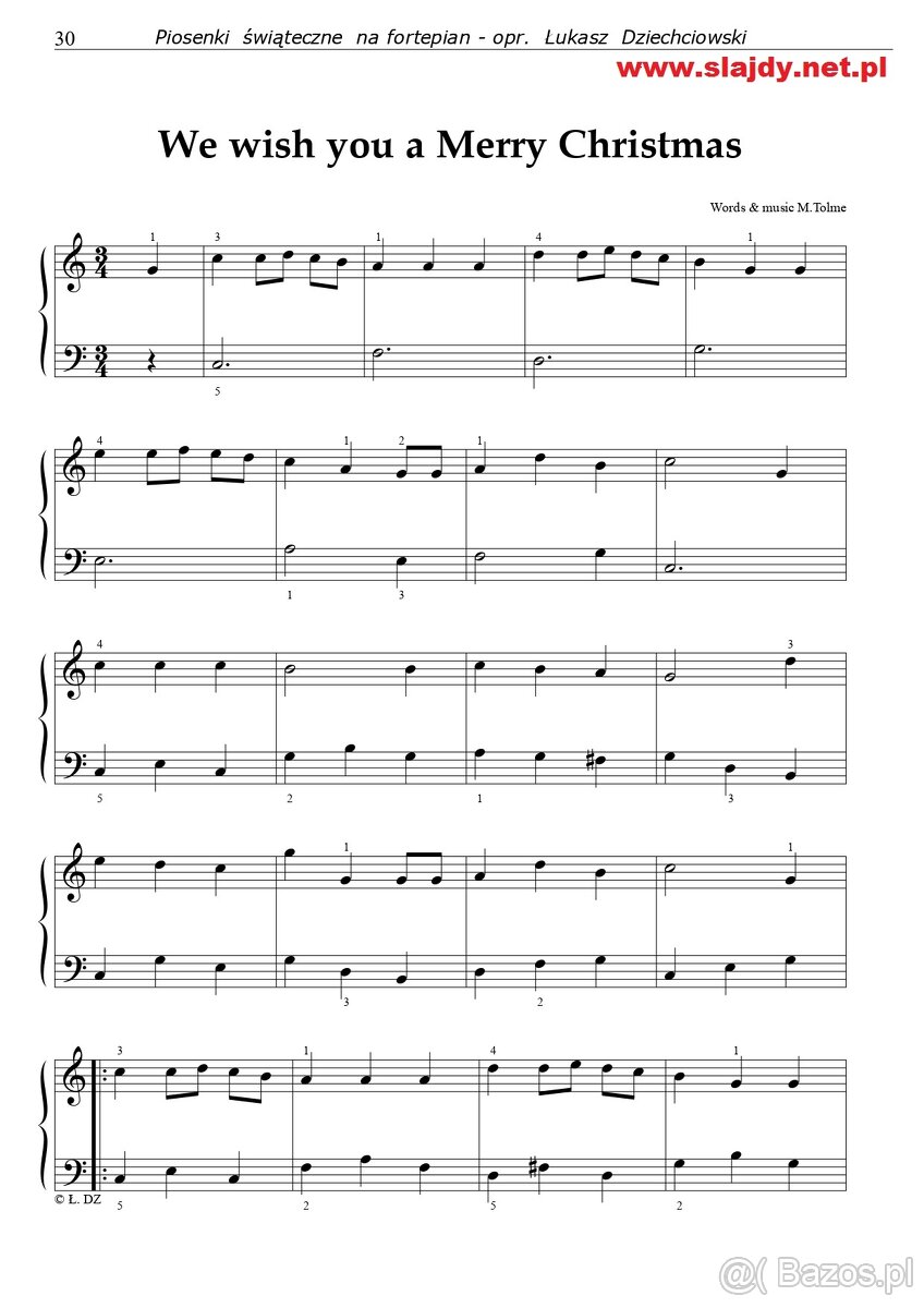 Kolędy na pianino, fortepian - nuty 21 kolęd, łatwe, nowe - 7