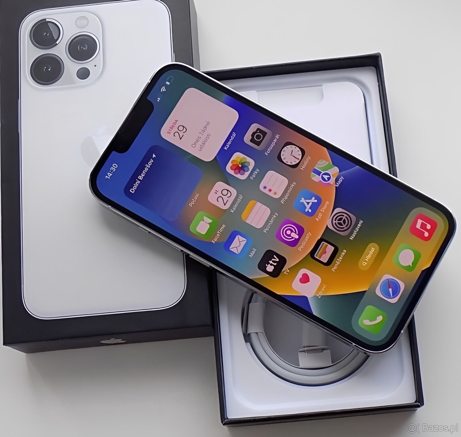 iPhone 13 Pro Max Silver BATERA 100% TOP - 7