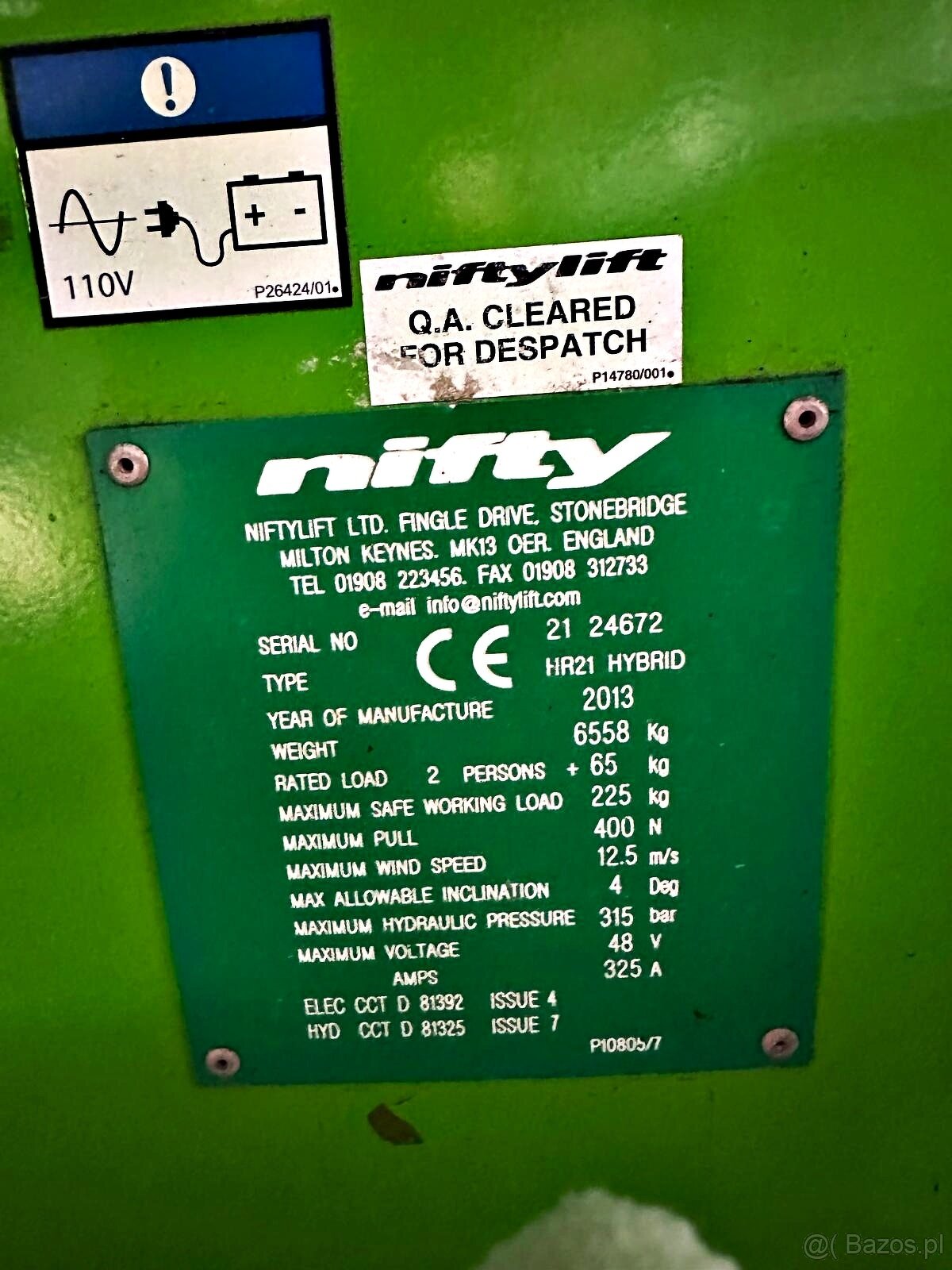 NIFTY LIFT HR21 HYBRID PODNOŚNIK KOSZOWY 2013R. | GENIE 45, - 7