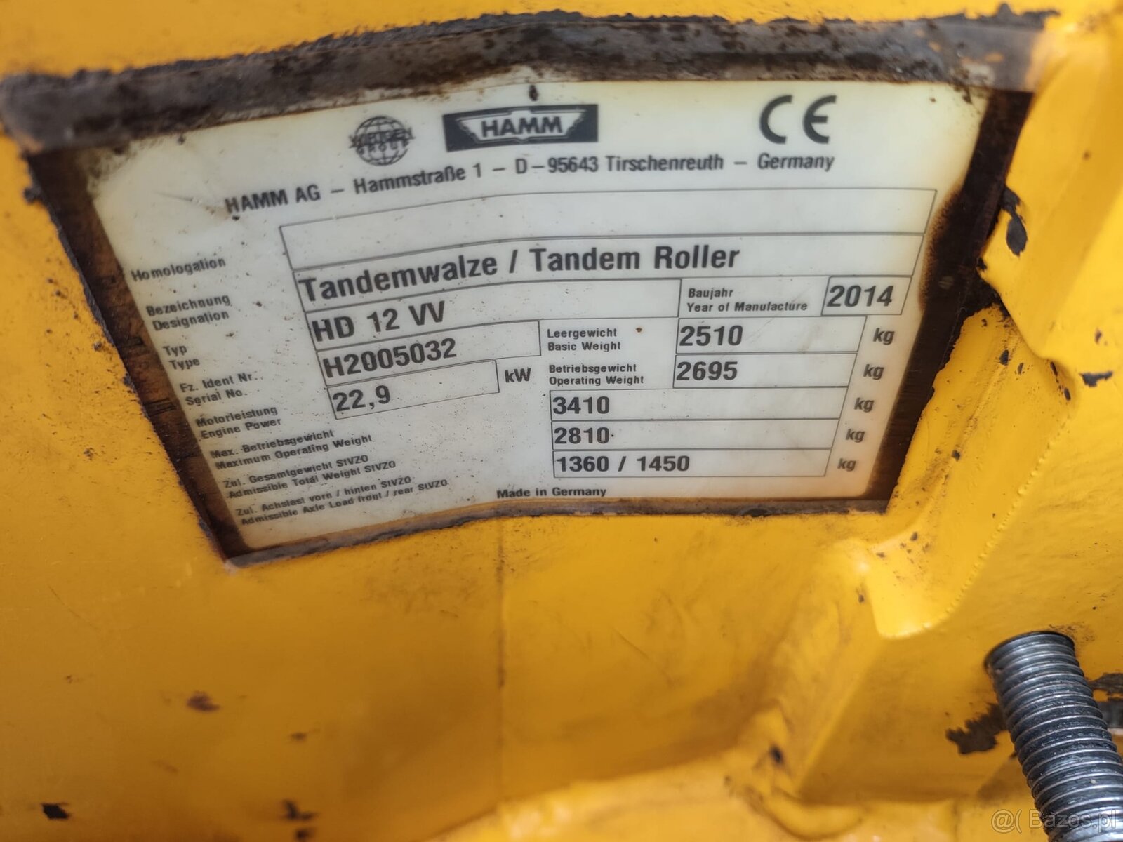 2014r Hamm HD12, HD 12 Walec stal stal Bomag - 7