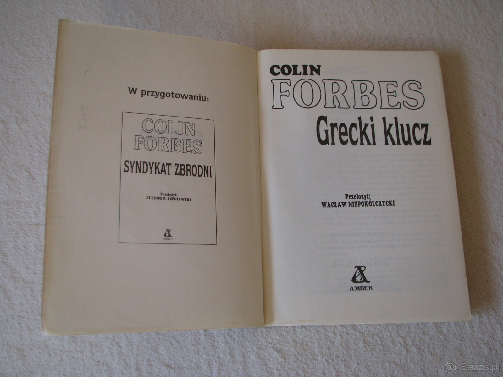 Grecki klucz Colin Forbes Wydanie I - 7