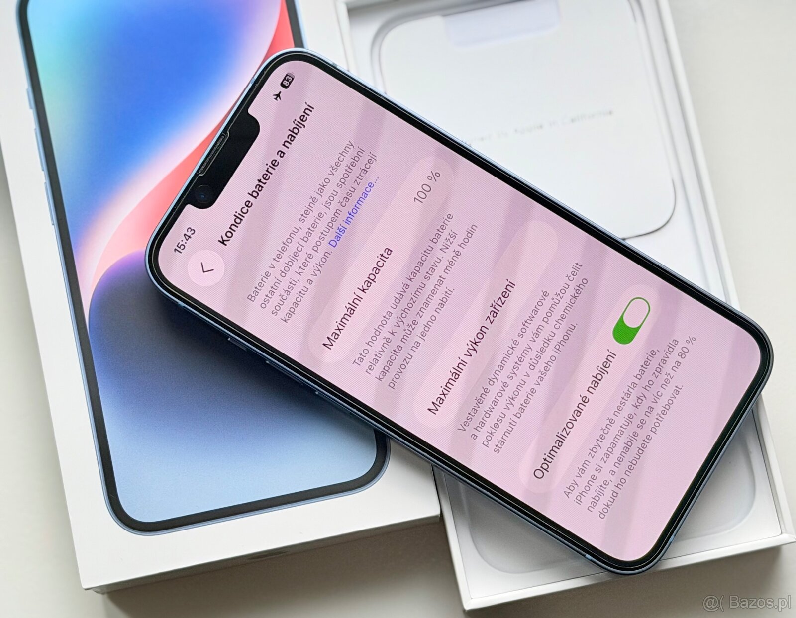 iPhone 14 Blue BATERIA 100% TOP - 7