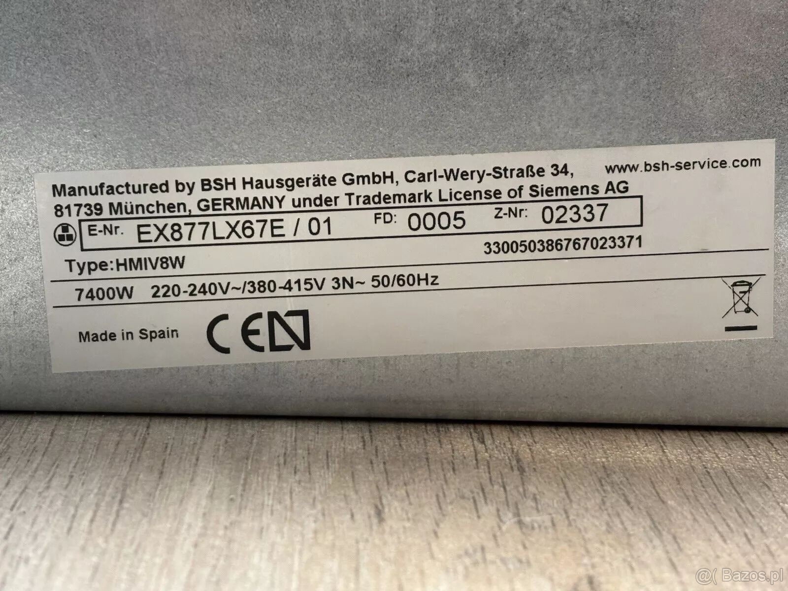 Płyta grzewcza Siemens EX877LX67E 01 80 cm z okapem (indukcj - 7