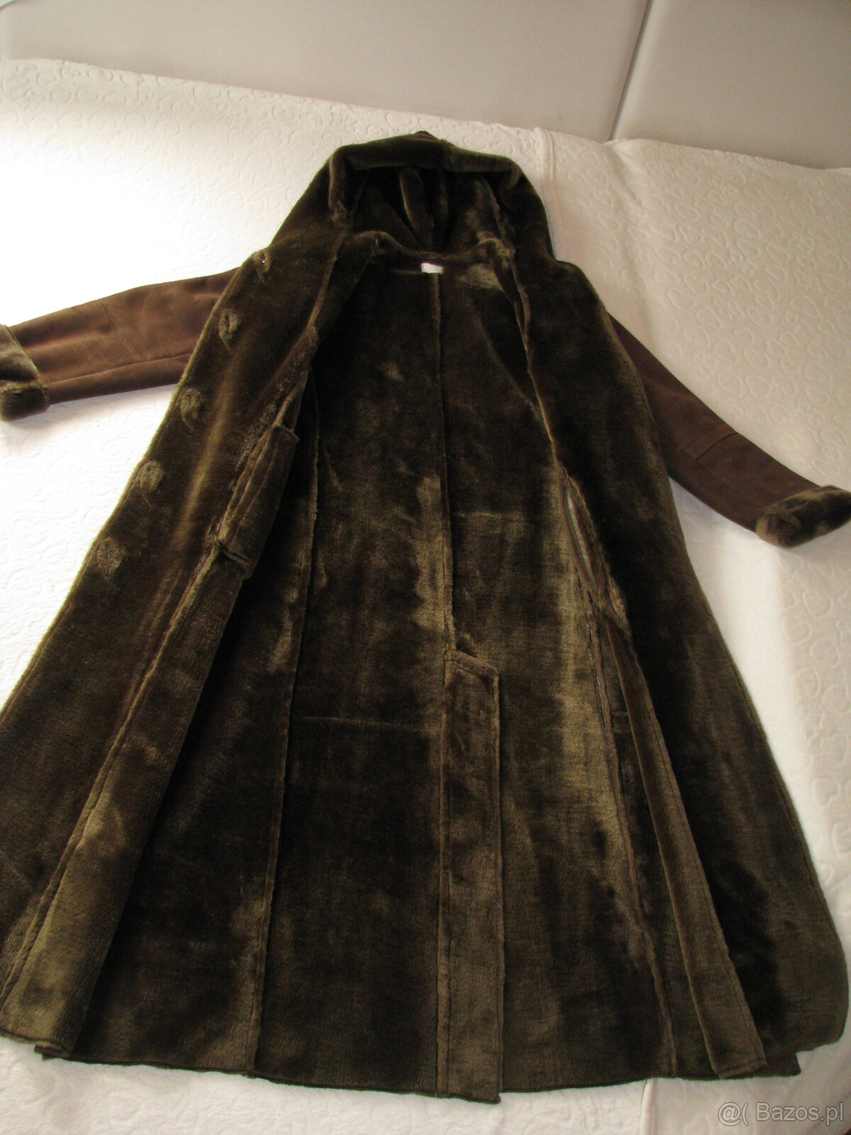 Elegancki kożuszek damski z kapturem, rozm. XXL - 7