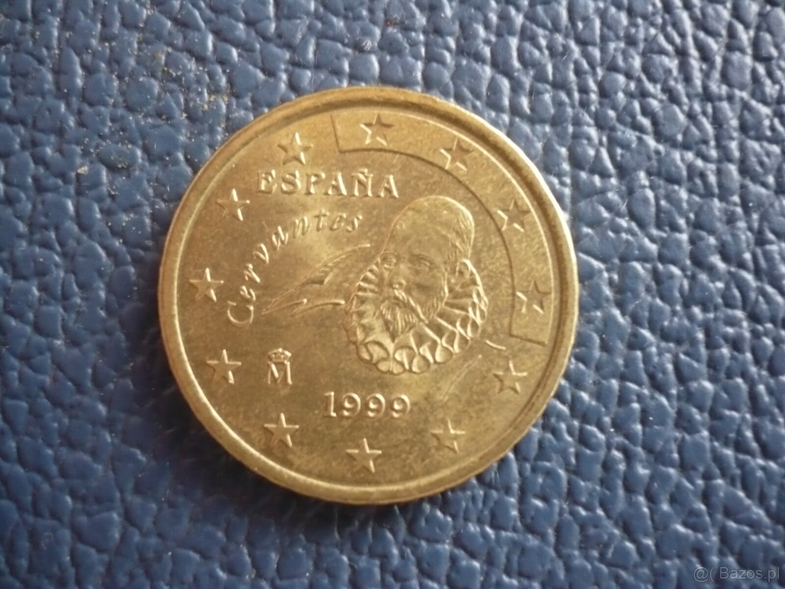 Moneta 50 Eurocent. Miguel Cervantes z 1999 roku. Stan BDB. - 7