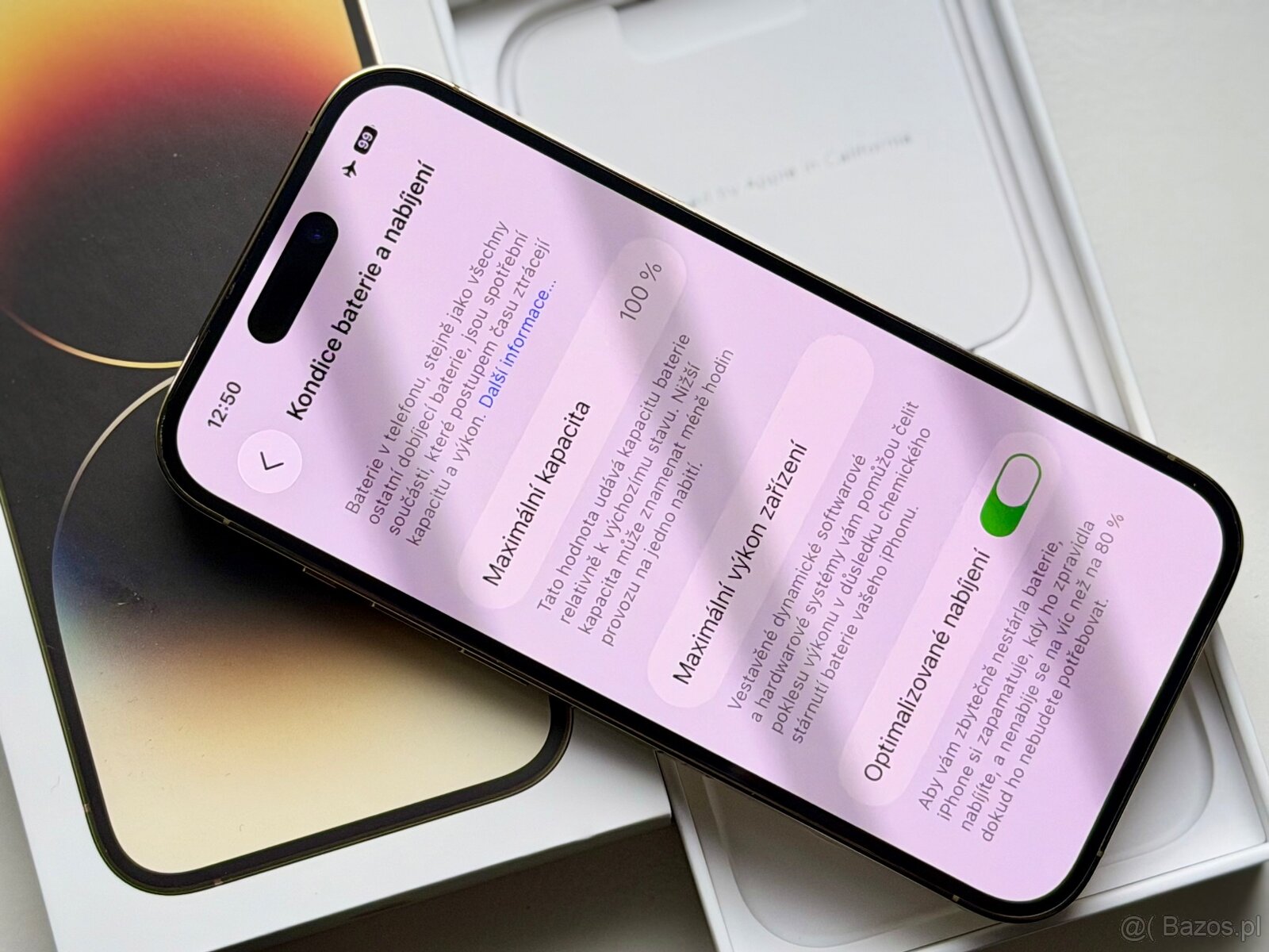 iPhone 14 Pro Gold BATERIA 100% TOP - 7