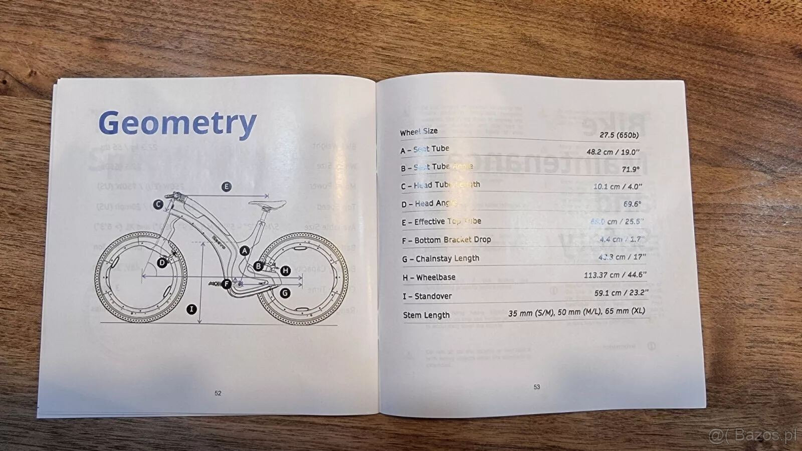 1 rower Reevo – rower elektryczny – rozmiar SM (5'2" – 5' - 7