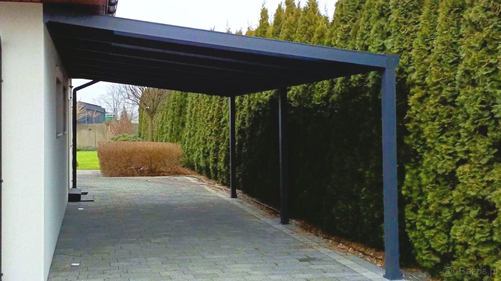 Wiata przyścienna aluminiowy carport na samochód - 7