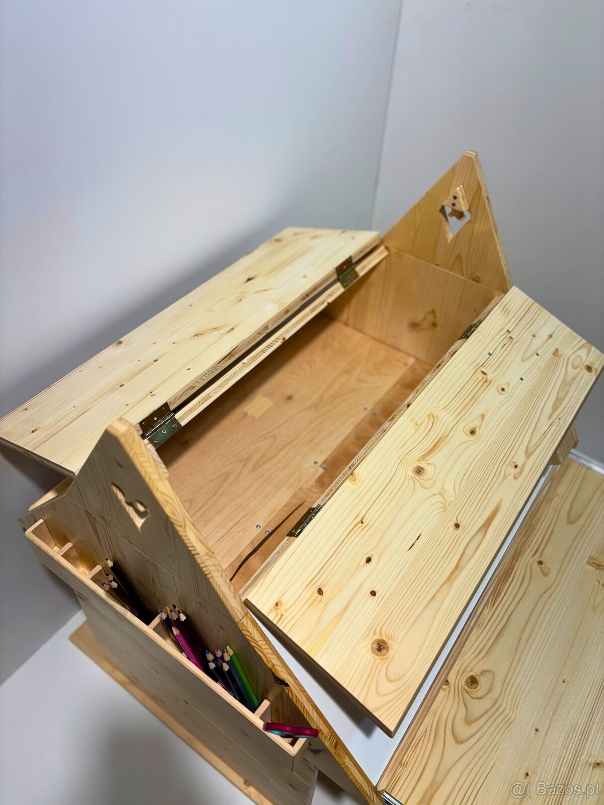 Zestaw mebli dziecięcych biurko/domek/skrzynia 4w1 z 2 tabor - 7