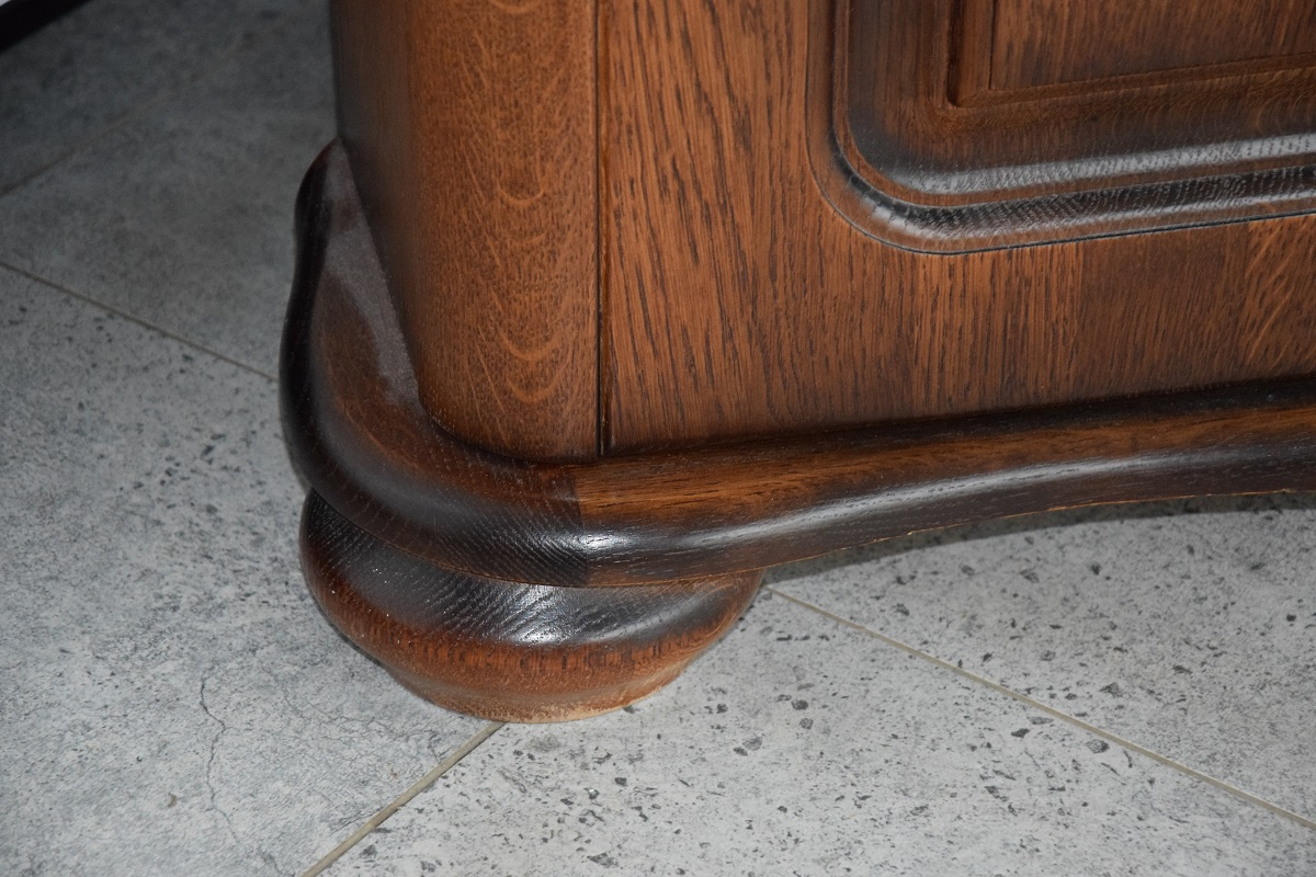 witryna narożna dębowa - jak nowa - 7