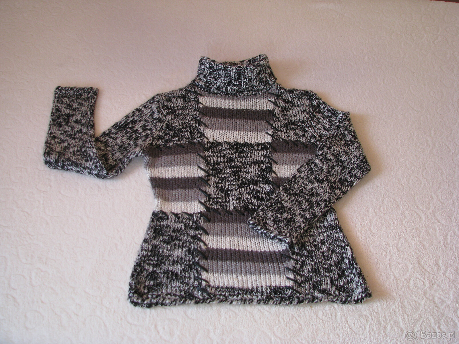 Sweterek, golf - elegancko-sportowy, rozm. M - 7