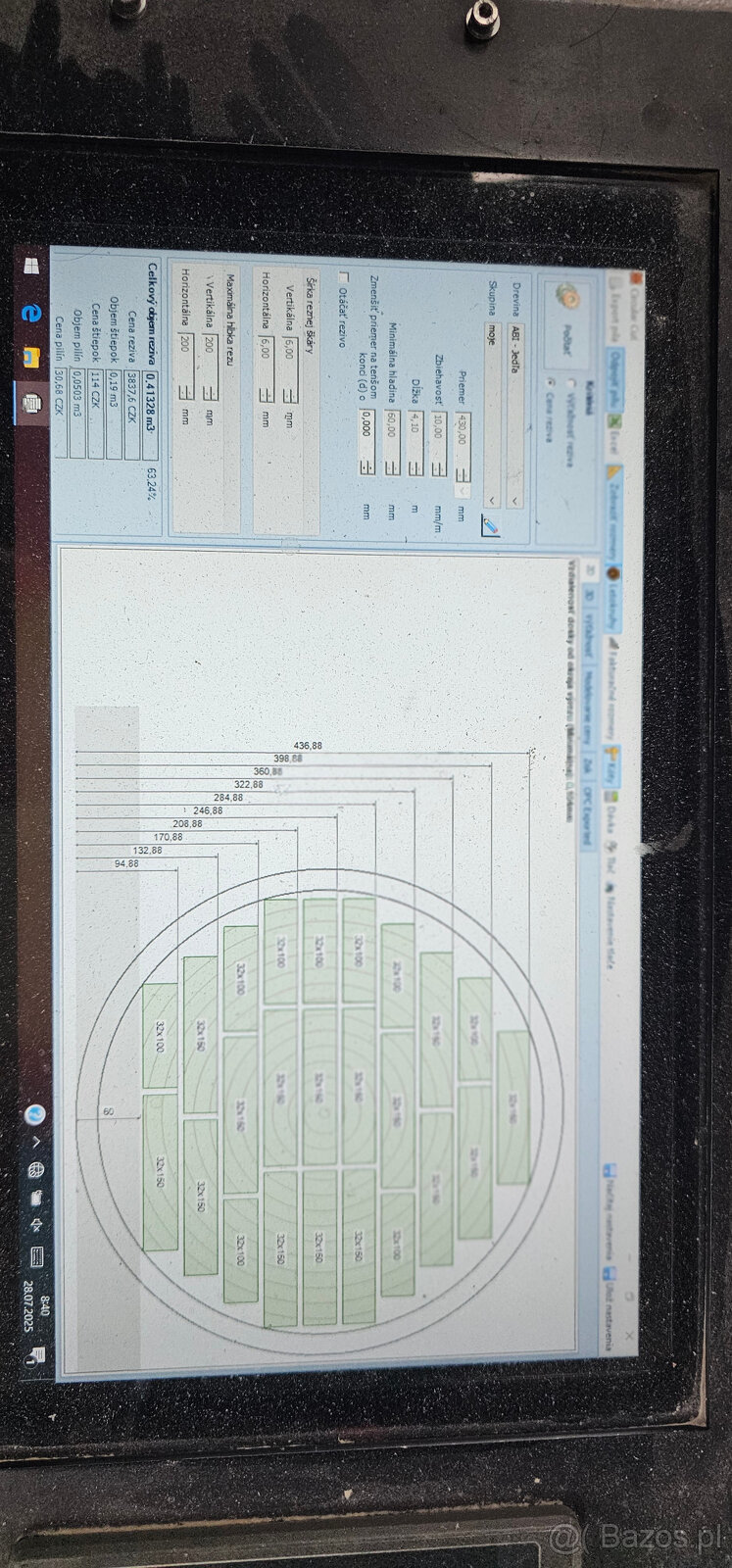 Używana piła kątowa dwuostrzowa PP-550 z automatycznym - 7